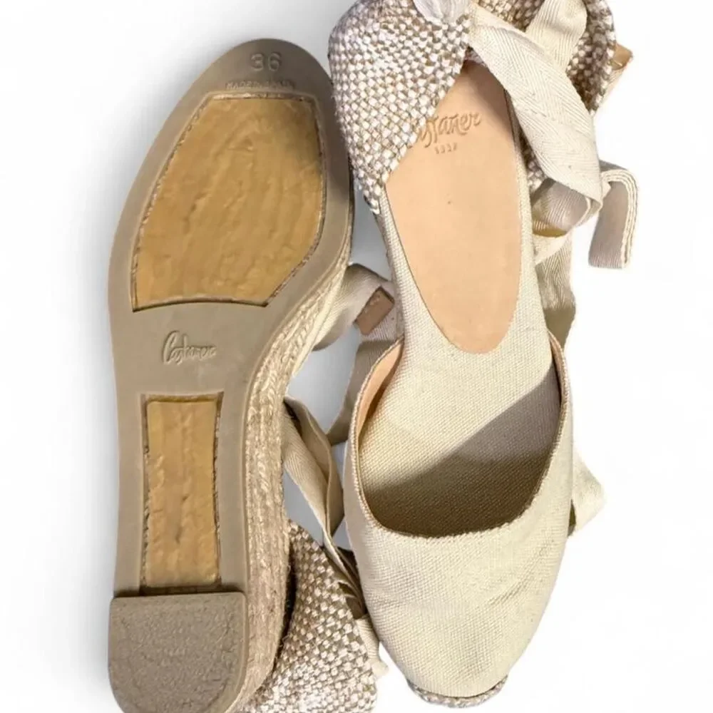Castaner Women's Cream and White Espadrilles
